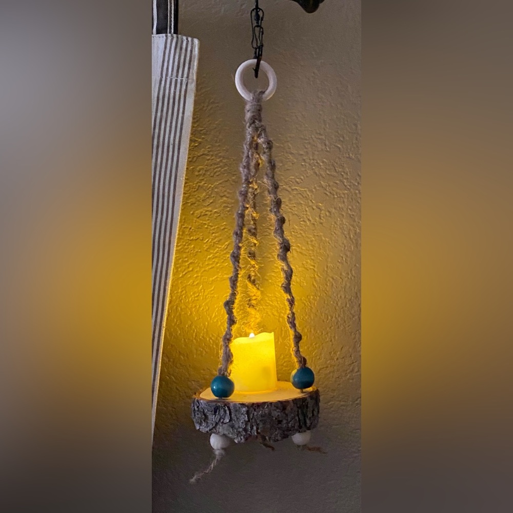 Handmade Macrame votive holder